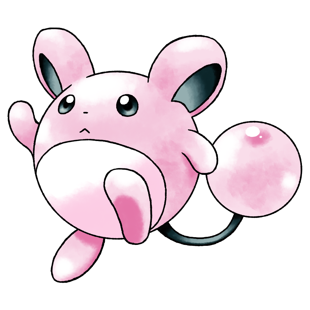 :&lt; arm_up closed_mouth colored_skin derivative_work full_body gen_2_pokemon grey_eyes knee_up marill marill_(prototype) mouse_(animal) nintendo no_humans official_style pink_skin pokemon pokemon_(creature) pokemon_focus pokemon_gsc_(prototype) prototype_design raciebeep simple_background solo standing standing_on_one_leg sugimori_ken_(style) tachi-e transparent_background watercolor_effect