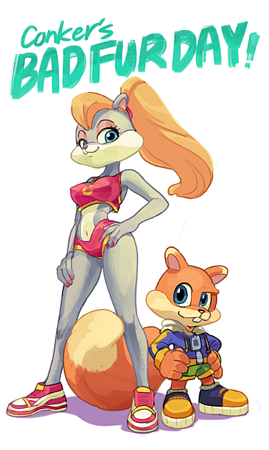 berri conker conker&#039;s_bad_fur_day furry rareware squirrel cowboy_western
