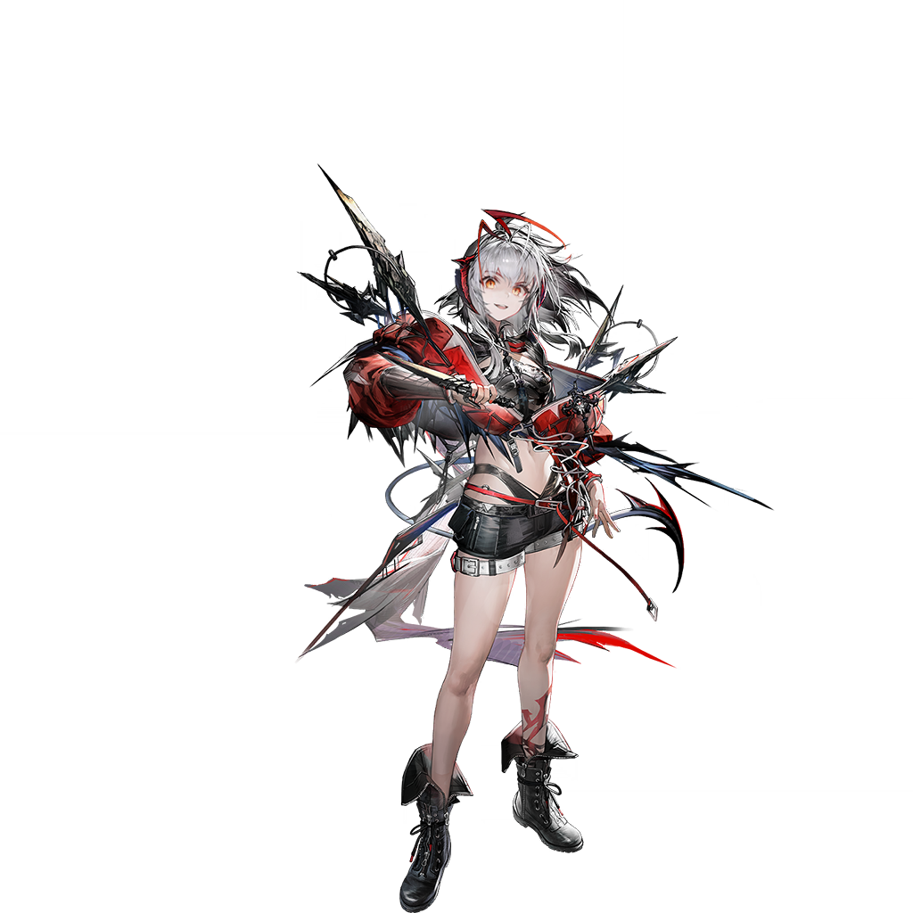 1girl antenna_hair arknights arm_at_side arm_up bare_legs belt black_boots black_shirt black_shorts boots crazy_smile dagger demon_girl demon_horns demon_tail floating_hair full_body holding holding_dagger holding_knife holding_weapon horns jacket knife liduke long_sidelocks long_sleeves looking_at_viewer midriff multicolored_hair navel official_alternate_costume official_art open_clothes open_jacket open_mouth orange_eyes red_hair red_horns red_jacket red_nails shirt short_hair short_hair_with_long_locks short_shorts shorts sidelocks simple_background smile solo standing streaked_hair tachi-e tail teeth thigh_belt thigh_strap third-party_source transparent_background two-tone_hair upper_teeth_only w_(arknights) weapon white_belt white_hair wis&#039;adel_(arknights)