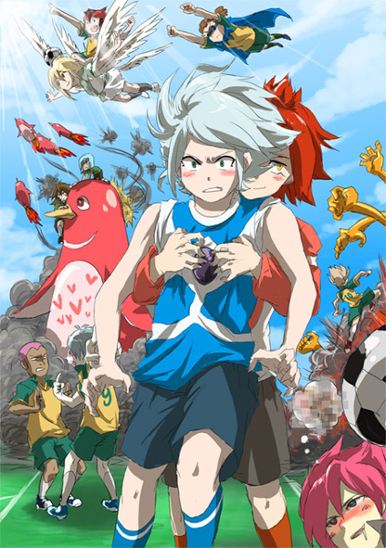 6+boys afuro_terumi angel ball bird blush burn burn_(inazuma_eleven) cape censored cloud endou_mamoru flying fubuki_shirou genda_koujirou gouenji_shuuya gran groping inazuma_eleven inazuma_eleven_(series) kidou_yuuto kiyama_hiroto male_focus multiple_boys nagumo_haruya open_mouth outdoors penguin sakuma_jirou sky smoke soccer_ball soccer_uniform someoka_ryuugo sportswear suzuno_fuusuke what wings