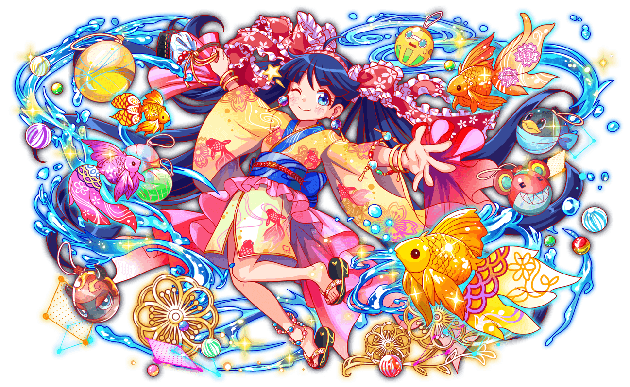 ahoge animal_print anime_coloring anklet aqua_bag aqua_bow aqua_eyes artist_request back_bow bag bare_legs beads black_horns black_sandals blue_bow blue_dress blue_eyes blue_outline blue_sash blunt_bangs blush bow bracelet breasts character_ornament closed_mouth crash_fever dax_(crash_fever) drawstring drawstring_bag dress earrings electropod fish fish_print floral_print floral_print_bow floral_print_kimono floral_print_sleeves forneus_(crash_fever) frilled_bow frills full_body game_cg gold_bracelet hair_bow hairband holding holding_bag hoop_skirt horns japanese_clothes jerry_(crash_fever) jewelry kimono kimono_dress kinchaku large_bow light_particles long_hair looking_at_object marble no_socks number_print numbered obi obijime official_art okobo open_hand outline outstretched_arms parted_lips pink_skirt platform_sandals pouch print_kimono red_bow red_hairband red_outline sandals sash sharp_teeth short_kimono skirt small_breasts smile solo sparkle spread_arms square square_print star_(symbol) straight_hair summer_festival tachi-e teeth third-party_source three-quarter_sleeves toes transparent_background two-tone_sandals very_long_hair water_drop wide_sleeves yellow_kimono yellow_sleeves