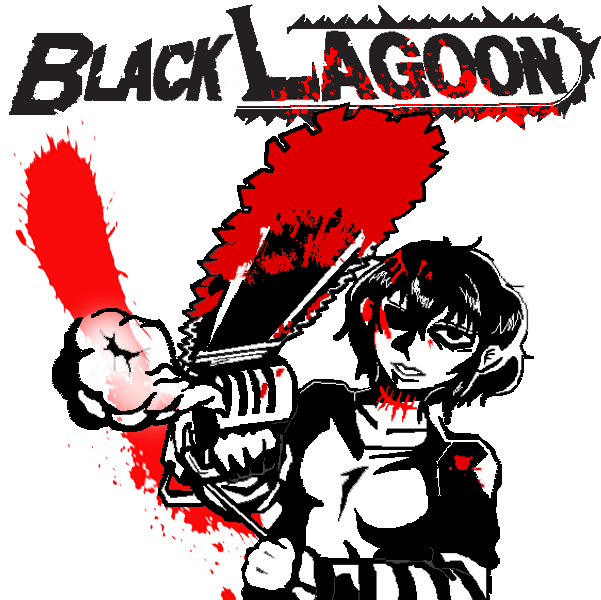 black_lagoon chainsaw frederica_sawyer high_contrast madworld parody sawlove solo spot_color