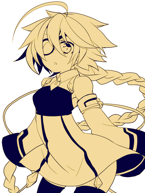 1girl ahoge bad_id bad_pixiv_id blazblue cosplay eyepatch female_focus kuro_yuzu noel_vermillion noel_vermillion_(cosplay) nu-13 solo