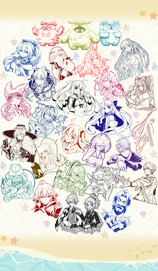 6+boys 6+girls aesc_(fate) aesc_(savior)_(fate) artist_collaboration artoria_caster_(fate) artoria_caster_(swimsuit_berserker)_(fate) artoria_caster_(swimsuit_berserker)_(first_ascension)_(fate) artoria_caster_(swimsuit_berserker)_(third_ascension)_(fate) artoria_pendragon_(fate) asclepius_(fate) baobhan_sith_(fate) baobhan_sith_(swimsuit_pretender)_(fate) barghest_(fate) beach burnunnos_(fate) chibi chloe_von_einzbern chloe_von_einzbern_(swimsuit_avenger) choco_(chocolate_shop) cnoc_na_riabh_(fate) cnoc_na_riabh_(swimsuit_foreigner)_(fate) collage colored_lineart commentary_request conch creature dual_persona edward_teach_(fate) endo_(takolegs) fate/grand_order fate_(series) footprints fujimaru_ritsuka_(female) fujimaru_ritsuka_(female)_(summer_street) gawain_(fate) gawain_(scion_of_summer)_(fate) habetrot_(fate) henry_jekyll_(fate) hiroyama_hiroshi huyan_zhuo_(fate) illyasviel_von_einzbern jeanne_d&#039;arc_alter_(fate) jeanne_d&#039;arc_alter_(swimsuit_berserker)_(fate) jekyll_and_hyde_(fate) kuroi_susumu kyokutei_bakin_(fate) lancelot_(fate/grand_order) lancelot_(strongest_knight_of_summer)_(fate) lineart marushin_(denwa0214) mash_kyrielight mash_kyrielight_(swimsuit_of_perpetual_summer_ver.02) medb_(fate) melon22 melusine_(fate) melusine_(swimsuit_ruler)_(fate) michihasu miss_crane_(fate) miyu_edelfelt mochizuki_kei monster mordred_(fate) mordred_(formal_dress)_(fate) morgan_le_fay_(fate) morgan_le_fay_(water_princess)_(fate) morii_shizuki multiple_boys multiple_girls oceanunnos_(fate) official_art paw_print pixel_art_inset saipaco sand scallop seashell servant_summer_festival!_2023 shell shigatake shimadoriru shirahama_kamome star_(symbol) succunnos_(fate) sumisu_(rinsumi) suzuka_gozen_(fate) suzuka_gozen_(swimsuit_rider)_(fate) swimsuit syatey takayama_kisai takenoko_seijin takeuchi_takashi third-party_source tomoe_gozen_(fate) tomoe_gozen_(swimsuit_saber)_(fate) tristan_(fate) tsukumo_(soar99) variant_set wada_arco water zen_tainaka