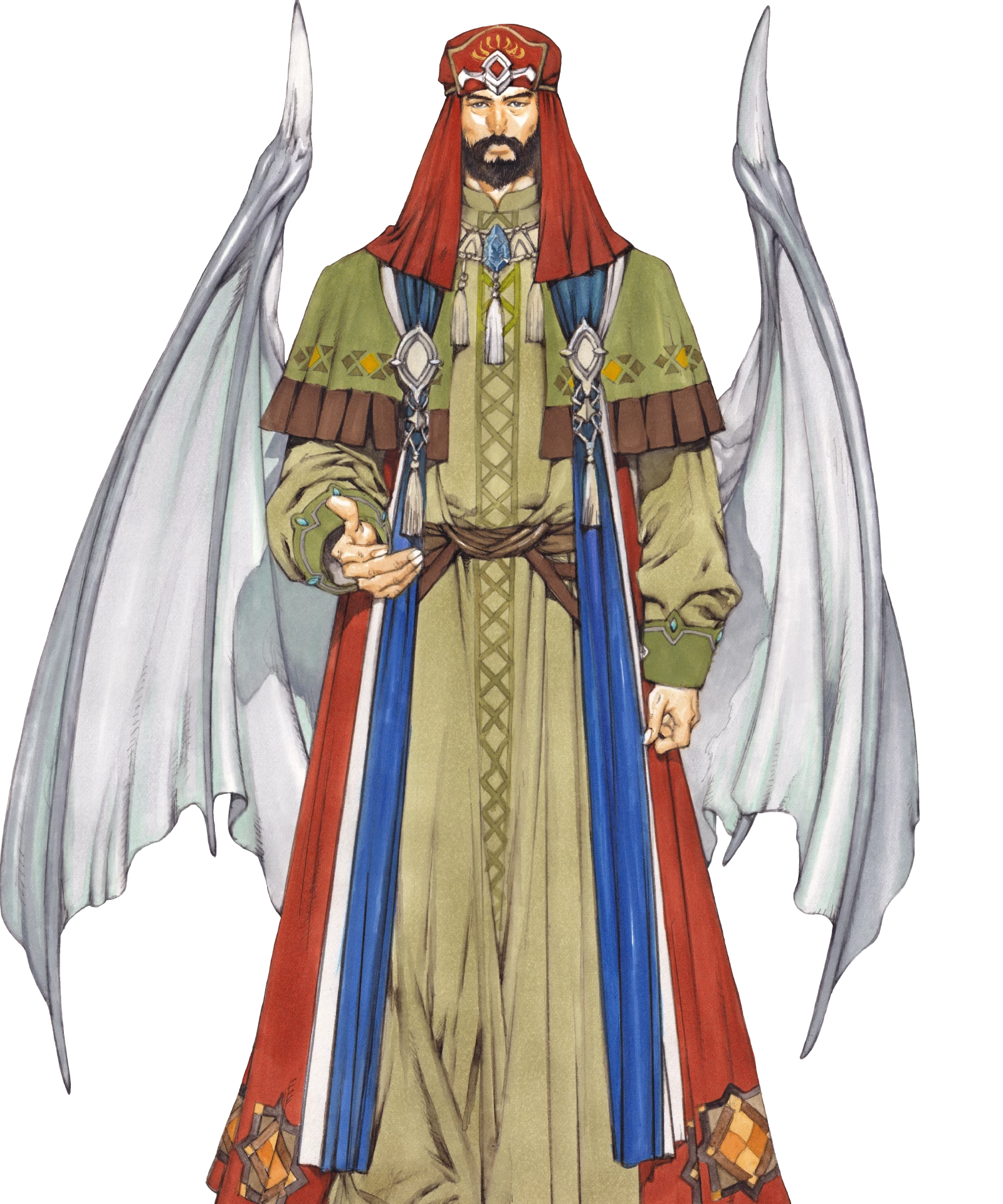 1boy aged_down beard dragon_boy dragon_wings facial_hair fire_emblem fire_emblem:_mystery_of_the_emblem fire_emblem:_shadow_dragon_and_the_blade_of_light fire_emblem_heroes gotoh_(fire_emblem) highres male_focus nintendo non-web_source official_art solo wings