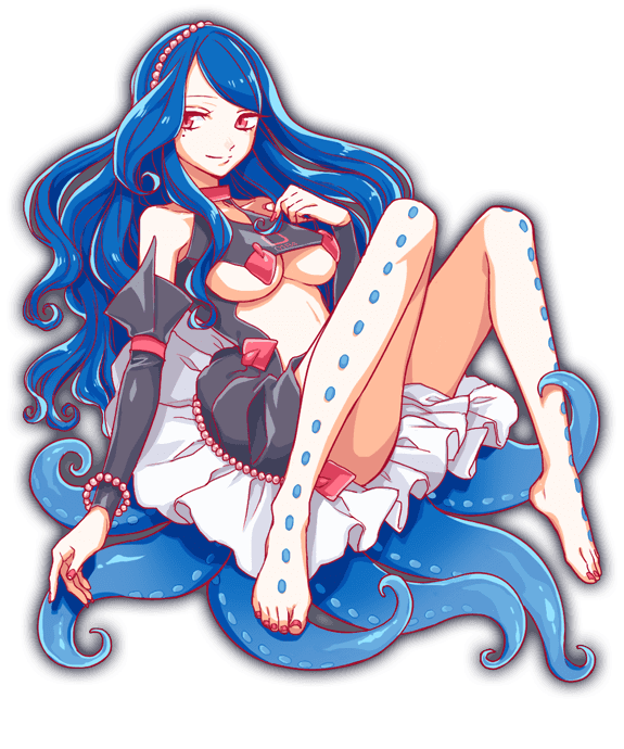 anime_coloring artist_request bare_legs bare_shoulders barefoot black_bodysuit black_sleeves blue_hair bodysuit bracelet breasts clothing_cutout collar collarbone crash_fever detached_sleeves eyelashes fingernails frilled_bodysuit frills full_body game_cg hair_ornament jewelry kraken kraken_(crash_fever) large_breasts long_hair long_sidelocks looking_at_another mature_female mole mole_under_eye nail_polish number_print numbered official_art outline parted_lips print_bodysuit red_collar red_eyes red_nails red_outline sidelocks simple_background sleeveless sleeveless_bodysuit smile solo square square_print swept_bangs tachi-e tentacles third-party_source toenails transparent_background twirling_hair underboob very_long_hair wavy_hair wavy_sidelocks