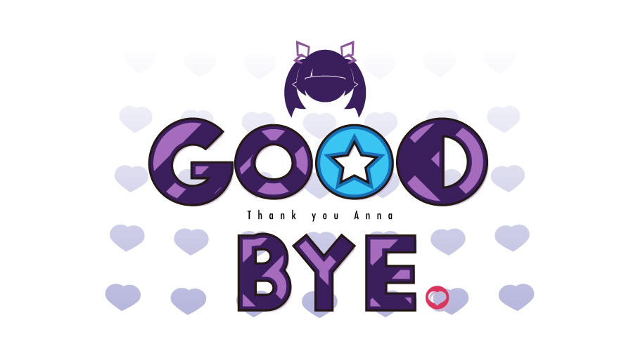 1girl blunt_bangs commentary_request demon_horns goodbye heart horns kojo_anna nanashi_inc. pocapocamocha pointy_ears silhouette solo text_focus thank_you virtual_youtuber
