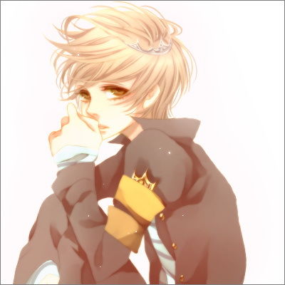 1boy artist_request belphegor_(reborn) blonde_hair katekyo_hitman_reborn! looking_at_viewer lowres male_focus shirt short_hair solo striped_clothes striped_shirt tiara