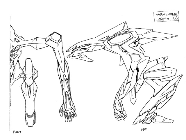 concept_art de:vadasy fujita_kazumi japanese_text mecha official_art robot white_background