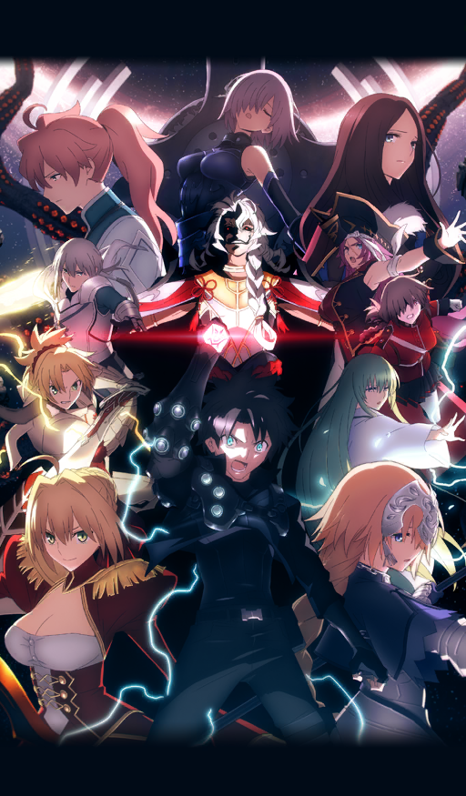 1other 4boys 6+girls aestus_estus ahoge airgetlam_(fate) androgynous anime_coloring armor armored_leotard ars_almadel_salomonis_(fate) ars_paulina_(fate) babylonia_(fate/grand_order) bare_shoulders bedivere_(fate) belt black_belt black_gloves black_hair black_hat black_jacket black_leotard black_pants black_sclera black_skirt black_wrist_cuffs blonde_hair blue_eyes braid breastplate breasts brown_hair bun_with_braided_base capelet chaldea_security_organization chaldea_uniform clarent_(fate) cleavage closed_eyes closed_mouth colored_sclera command_spell commentary curtained_hair demon_pillar_(fate) diffraction_spikes dress elbow_gloves electricity enkidu_(fate) epaulettes fate/grand_order fate_(series) floating_clothes floating_hair florence_nightingale_(fate) francis_drake_(fate) fujimaru_ritsuka_(male) fujimaru_ritsuka_(male)_(seven_heaven_mystic_code) gauntlets gloves glowing_tattoo grand_caster_(fate) green_eyes green_shirt grey_hair hair_between_eyes hair_intakes hair_over_one_eye hair_over_shoulder hair_tie hat hat_feather headpiece high_collar holding holding_sword holding_weapon jacket jeanne_d&#039;arc_(fate) jeanne_d&#039;arc_(ruler)_(fate) juliet_sleeves lapels large_breasts leonardo_da_vinci_(fate) leotard letterboxed lightning long_hair long_sleeves looking_at_viewer looking_to_the_side lord_camelot_(fate) mash_kyrielight mash_kyrielight_(demi-servant) mordred_(fate) mordred_(fate/apocrypha) multiple_boys multiple_girls nero_claudius_(fate) nero_claudius_(fate/extra) official_art one_eye_covered open_mouth orange_hair pants pantyhose parted_bangs pauldrons pink_hair pirate_hat pleated_skirt ponytail pouch puffy_sleeves purple_capelet purple_dress red_dress red_jacket robe romani_archaman scar scar_on_face shirt short_hair shoulder_armor shoulder_boards shouting sidelocks single_braid skirt sleeveless sleeveless_jacket smile solomon_(fate) sword takase_tomoaki teeth thigh_pouch third-party_source two-handed v-shaped_eyebrows weapon white_hair white_jacket white_pantyhose white_robe wide_sleeves wrist_cuffs
