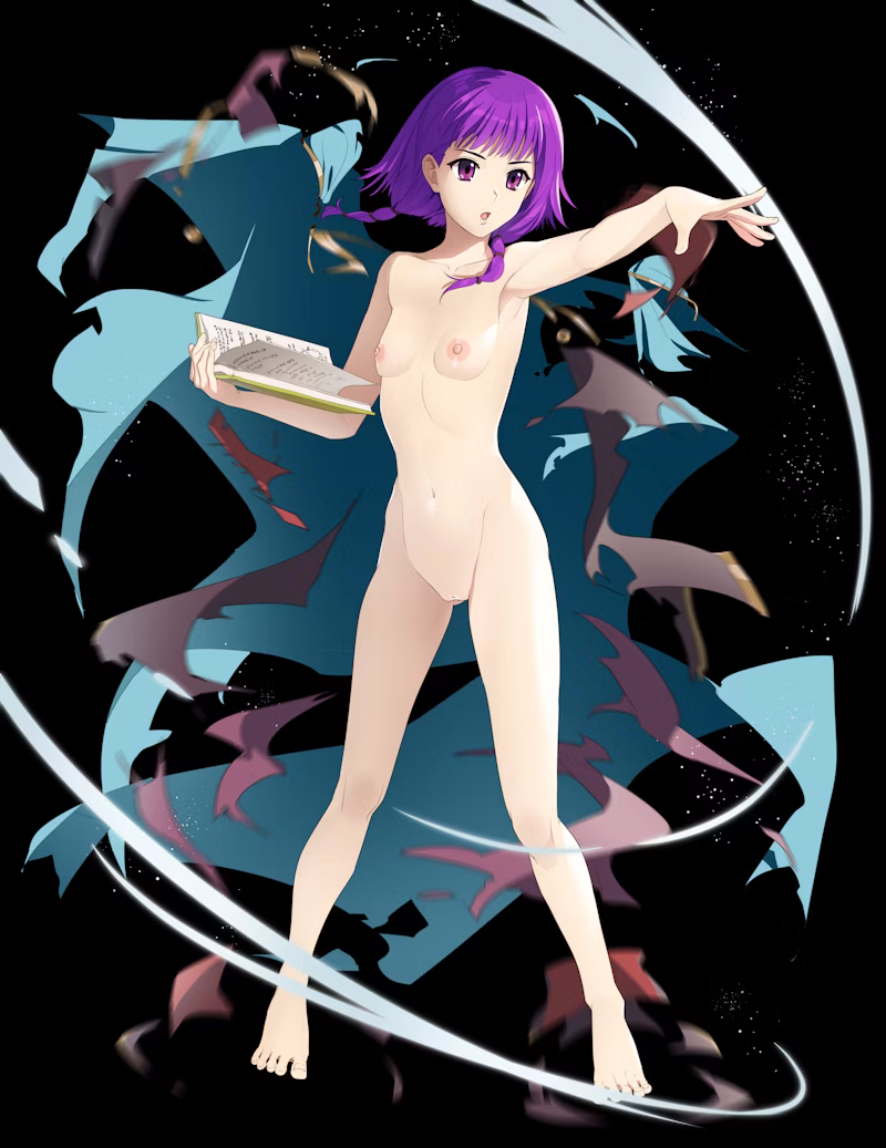 arikindows10 book breasts fire_emblem fire_emblem:_the_sacred_stones lute_(fire_emblem) magic nintendo nipples nude tagme tome torn_clothes