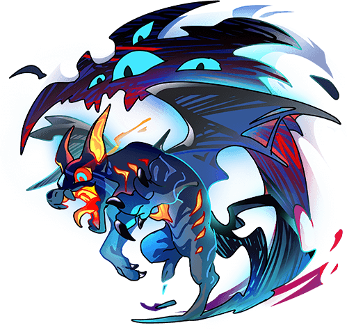 baskerville_(dragon_village) baskerville_(shadow_of_greed)_(dragon_village) dragon dragon_village_(series) dragon_village_collection flaming_eyes game_cg living_shadow lowres no_humans official_art red_eyes third-party_source transparent_background