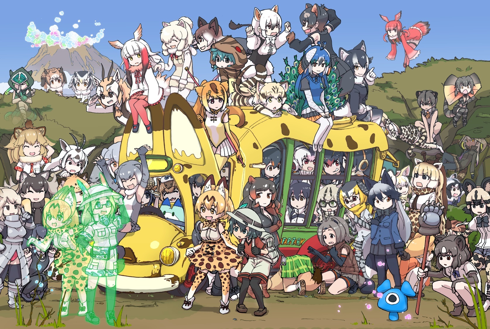 6+girls :< :d ^_^ african_wild_dog_(kemono_friends) alpaca_ears alpaca_suri_(kemono_friends) alpaca_tail american_beaver_(kemono_friends) animal_ears animal_print anteater_ears antenna_hair antlers arabian_oryx_(kemono_friends) arm_behind_head arm_up armadillo_ears armor arms_up axis_deer_(kemono_friends) backpack bag bare_arms bear_ears beaver_ears beaver_tail big_hair bird_tail bird_wings black-tailed_prairie_dog_(kemono_friends) black_eyes black_gloves black_hair black_pantyhose black_socks black_thighhighs blazer blonde_hair blouse blue_eyes bodystocking bow bowtie branch breast_pocket breastplate brown_bear_(kemono_friends) brown_eyes brown_hair campo_flicker_(kemono_friends) capybara_(kemono_friends) carrying cat_ears cat_tail cellien_(kemono_friends) chameleon_tail closed_eyes closed_mouth common_raccoon_(kemono_friends) crested_porcupine_(kemono_friends) da_(bobafett) day elbow_gloves emperor_penguin_(kemono_friends) empty_eyes eurasian_eagle_owl_(kemono_friends) everyone expressionless extra_ears ezo_red_fox_(kemono_friends) fennec_(kemono_friends) fingerless_gloves floating fossa_(kemono_friends) fossa_ears fox_ears fox_tail frilled_lizard_(kemono_friends) full_body fur_collar fur_scarf gauntlets gazelle_ears gentoo_penguin_(kemono_friends) giant_armadillo_(kemono_friends) giraffe_ears giraffe_horns giraffe_print glasses gloves golden_snub-nosed_monkey_(kemono_friends) green_hair grey_hair grey_wolf_(kemono_friends) hair_between_eyes hair_bun hair_over_one_eye hand_on_another's_head hand_on_own_hip hands_up hat hat_feather head_wings headphones helmet heterochromia high-waist_skirt highres hippopotamus_(kemono_friends) hippopotamus_ears holding holding_hands holding_staff holding_strap holding_weapon hologram hood hood_up hoodie horns humboldt_penguin_(kemono_friends) in_tree indian_elephant_(kemono_friends) jacket jaguar_(kemono_friends) jaguar_ears japanese_black_bear_(kemono_friends) japanese_crested_ibis_(kemono_friends) japari_bus kaban_(kemono_friends) kemono_friends king_cobra_(kemono_friends) kneehighs kneeling layered_sleeves leaning_forward leotard lion_(kemono_friends) lion_ears lizard_tail long_hair long_sleeves looking_at_another lucky_beast_(kemono_friends) lying margay_(kemono_friends) medium_hair microskirt mirai_(kemono_friends) monkey_ears monkey_tail moose_(kemono_friends) moose_ears motor_vehicle multicolored_hair multiple_girls northern_white-faced_owl_(kemono_friends) ocelot_(kemono_friends) okapi_(kemono_friends) okapi_ears on_stomach one-piece_swimsuit open_mouth orange_hair otter_ears outdoors owl_ears panther_chameleon_(kemono_friends) pantyhose paw_stick peafowl_(kemono_friends) pink_hair pith_helmet plains_zebra_(kemono_friends) platinum_blonde_hair pocket ponytail porcupine_ears print_gloves print_neckwear print_skirt raccoon_ears red_hair red_shirt reticulated_giraffe_(kemono_friends) rhinoceros_ears rockhopper_penguin_(kemono_friends) royal_penguin_(kemono_friends) sand_cat_(kemono_friends) sandstar scarf scarlet_ibis_(kemono_friends) serval_(kemono_friends) serval_tail shaded_face shirt shoebill_(kemono_friends) short_over_long_sleeves short_sleeves shorts shorts_under_shorts shoulder_carry silver_fox_(kemono_friends) single_hair_bun sitting skirt sleeveless sleeveless_shirt sleeves_past_wrists small-clawed_otter_(kemono_friends) smile snake_tail socks southern_tamandua_(kemono_friends) squatting staff striped_tail sweater swimsuit tail tamandua_ears tasmanian_devil_(kemono_friends) tasmanian_devil_ears tasmanian_devil_tail thighhighs thomson's_gazelle_(kemono_friends) top-down_bottom-up traditional_bowtie tree tsuchinoko_(kemono_friends) two-tone_bow two-tone_bowtie two-tone_hair very_long_hair vest volcano weapon white_hair white_rhinoceros_(kemono_friends) wide_sleeves wings wolf_ears yellow_eyes zettai_ryouiki |d
