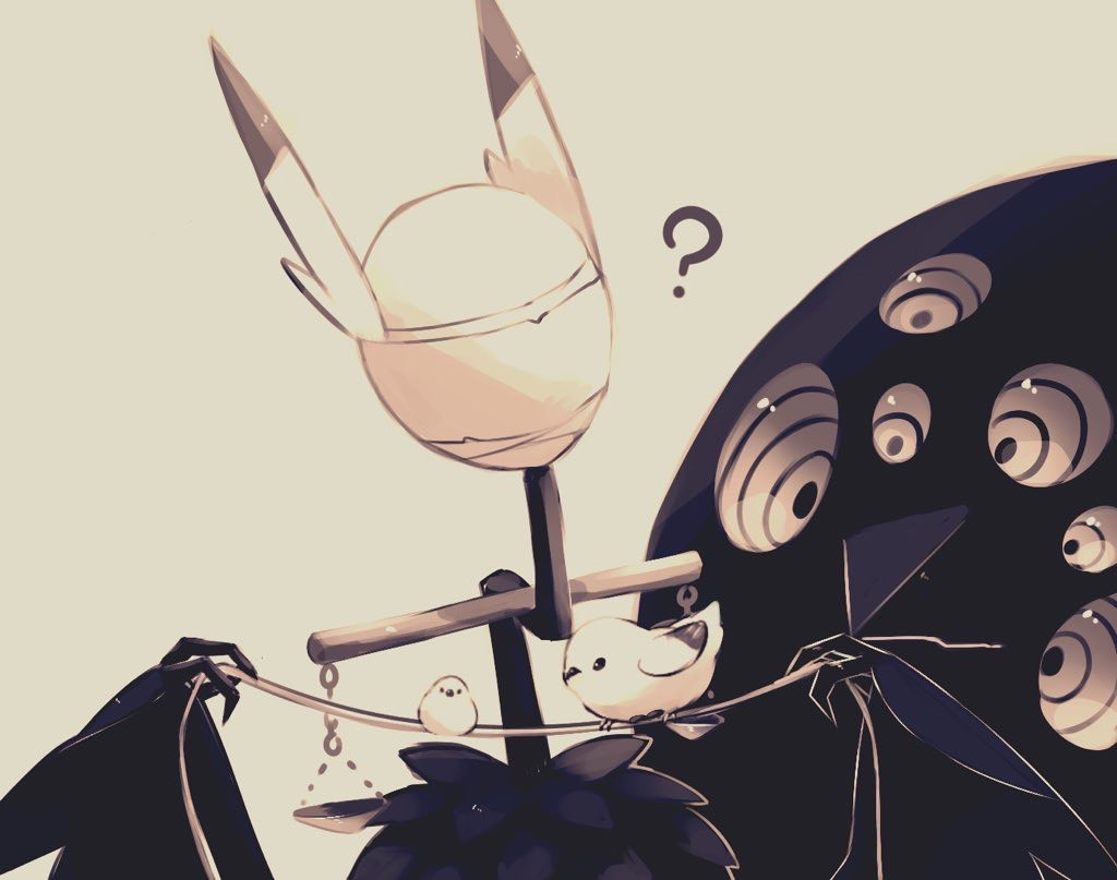 ? animal_ears animal_focus balance_scale bandages bandages_over_eyes beak big_bird_(project_moon) bird_ears claws commentary_request extra_eyes feathers grey_background greyscale holding holding_string judgement_bird lobotomy_corporation masyu_ori monochrome no_humans project_moon punishing_bird simple_background string upper_body weighing_scale