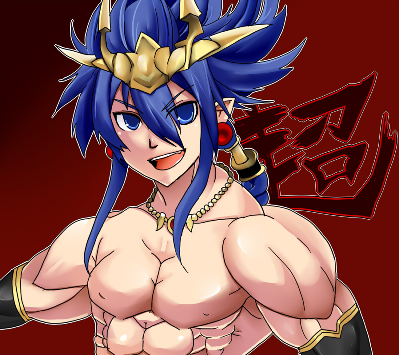 blue_hair bracelet cho_aniki cho_aniki_zero idaten jewelry manly muscular