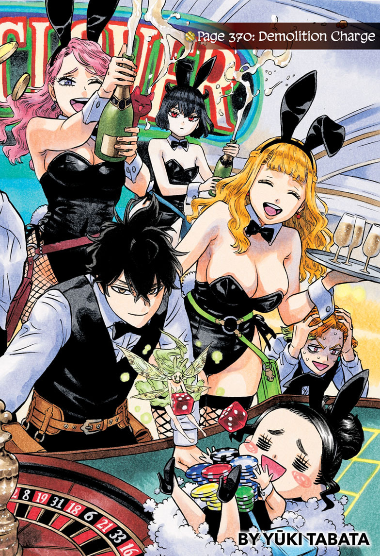 2boys 4girls black_clover casino charmy_papittoson english_text mimosa_vermillion multiple_boys multiple_girls official_art open_mouth rabbit secre_swallowtail smile source_request sylph_(black_clover) text_focus translation_request vanessa_enoteca yuno_(black_clover) yuno_grinbellior