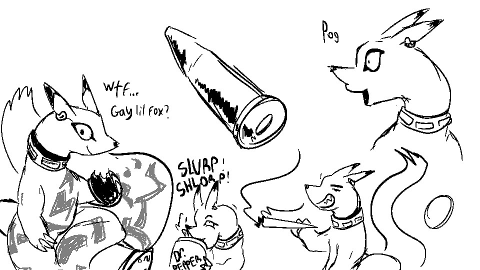 digimon digimon_(creature) earrings jewelry kudamon looking_at_viewer meme open_mouth pogchamp_(meme) smile smoking tail