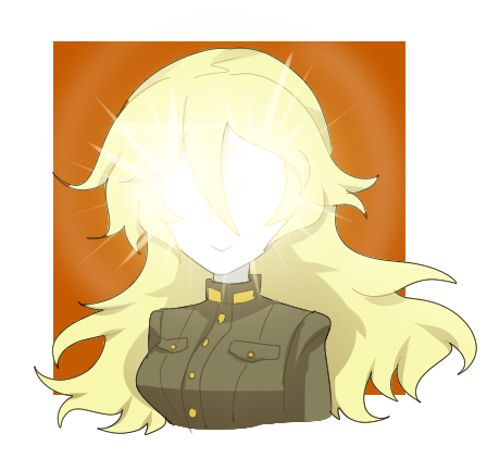 1girl blonde_hair breasts buttons closed_mouth cropped_torso funamusea gallaxi green_jacket hair_between_eyes heavy_lens_flare igls_unth jacket lens_flare long_hair medium_breasts pocket smile solo taiyou_no_jubaku transparent_background upper_body