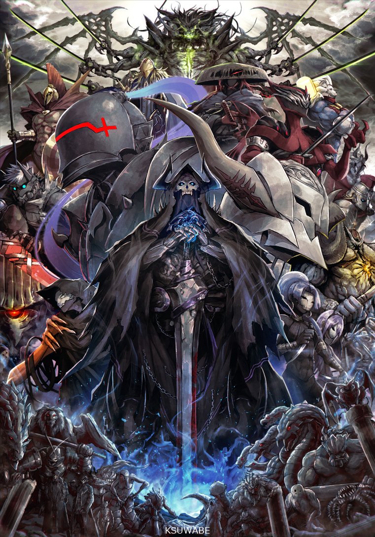 3girls 6+boys abs ajirogasa animal_head antonio_salieri_(fate) antonio_salieri_(first_ascension)_(fate) armor assassin_(fate/zero) asterios_(fate) avicebron_(fate) bandages bare_shoulders berserker_(fate/zero) black_armor black_cloak blonde_hair blue_eyes blue_fire cape charles_babbage_(fate) cloak colored_skin covered_face dark-skinned_female dark_skin drawing_sword earrings everyone extra_arms fake_horns fate/apocrypha fate/grand_order fate/prototype fate/prototype:_fragments_of_blue_and_silver fate/stay_night fate/zero fate_(series) female_assassin_(fate/zero) fire full_armor gloves glowing glowing_cracks glowing_eye glowing_eyes hairband hands_on_hilt hassan_of_serenity_(fate) hassan_of_the_cursed_arm_(fate) hat helm helmet holding holding_shield holding_sword holding_weapon hood hood_up hooded_cloak hoop_earrings horned_helmet horns ivan_the_terrible_(fate) japanese_clothes jewelry k-suwabe katana king_hassan_(fate) knight leonidas_(fate) lion lion_boy lion_hair long_hair long_sleeves looking_at_viewer mane mask masked monster mordred_(fate) mordred_(fate/apocrypha) multiple_boys multiple_girls okada_izou_(fate) okada_izou_(second_ascension)_(fate) pectorals plume polearm ponytail purple_hair red_armor red_cape red_eyes red_gloves red_hair robot sandogasa shield shirt short_hair shoulder_spikes sigurd_(fate) sigurd_(first_ascension)_(fate) skeletal_wings skull skull_mask spartacus_(fate) spear spikes sword tattoo thomas_edison_(fate) topless_male torn_clothes torn_hat twitter_username very_dark_skin weapon wings xiang_yu_(fate) zabaniya_(fate)