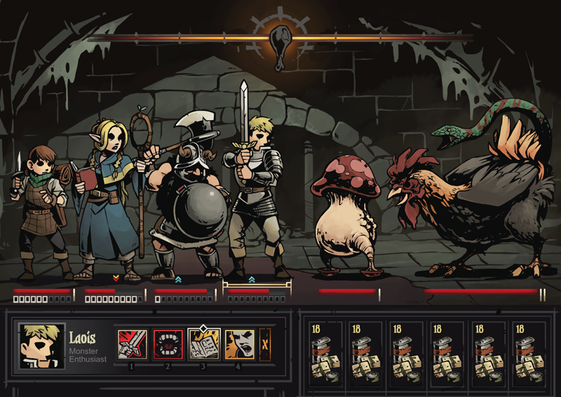 1girl 3boys armor axe bare_shoulders basilisk battle_axe beard belt_pouch bird black_hair blonde_hair blue_capelet blue_robe book boots braid brick_wall brown_gloves capelet chainmail character_name chicken chicken_(food) chicken_leg chilchuck_tims commentary covered_mouth dagger darkest_dungeon dungeon dungeon_meshi dwarf elf english_commentary english_text eyes_in_shadow faceoff facial_hair fake_horns fake_screenshot fighting_game fighting_stance fingerless_gloves food gameplay_mechanics gloves green_scarf grey_pants h0lyhandgrenade halfling health_bar helmet holding holding_book holding_dagger holding_knife holding_staff holding_sword holding_weapon hood hood_down hooded_capelet horned_helmet horns knife laios_touden leather_armor lineup long_beard long_hair long_sleeves marcille_donato multiple_boys mushroom mustache open_book pants parody parted_bangs pauldrons plate_armor pointy_ears pouch robe rooster sandals scarf senshi_(dungeon_meshi) shin_guards shirt short_hair shoulder_armor side_braid snake sprout staff sword twin_braids two-handed_sword vambraces vs walking_mushroom_(dungeon_meshi) weapon white_pants white_shirt wok