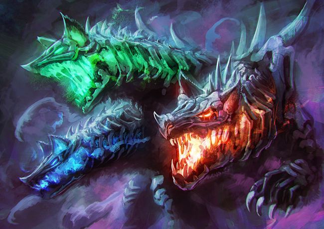 blue_eyes blue_fire breath_weapon breathing_fire castlevania:_symphony_of_the_night castlevania_(series) cerberus_(castlevania) claws colored_fire conjoined dog_paws fire glowing glowing_eyes glowing_mouth green_eyes green_fire konami monster multiple_heads no_humans nurikabe_(mictlan-tecuhtli) pointy_ears red_eyes red_fire sharp_teeth siblings teeth triplets