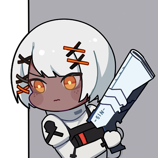 1girl chibi chibi_only chinese_commentary closed_mouth commentary_request dark-skinned_female dark_skin euyueuy freckles gloves gun hair_ornament handgun holding holding_gun holding_weapon official_art orange_eyes punishing:_gray_raven shirt short_hair simple_background solo sophia_(pgr) upper_body weapon white_background white_gloves white_hair white_shirt x_hair_ornament yellow_pupils