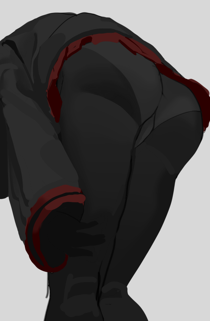 1girl ass ass_focus black_gloves black_hair black_jacket black_pantyhose from_behind from_below gloves gya_rb highres jacket library_of_ruina long_hair long_sleeves panties panties_under_pantyhose pantyhose project_moon shi_association_south_uniform solo tenma_(project_moon) underwear very_long_hair