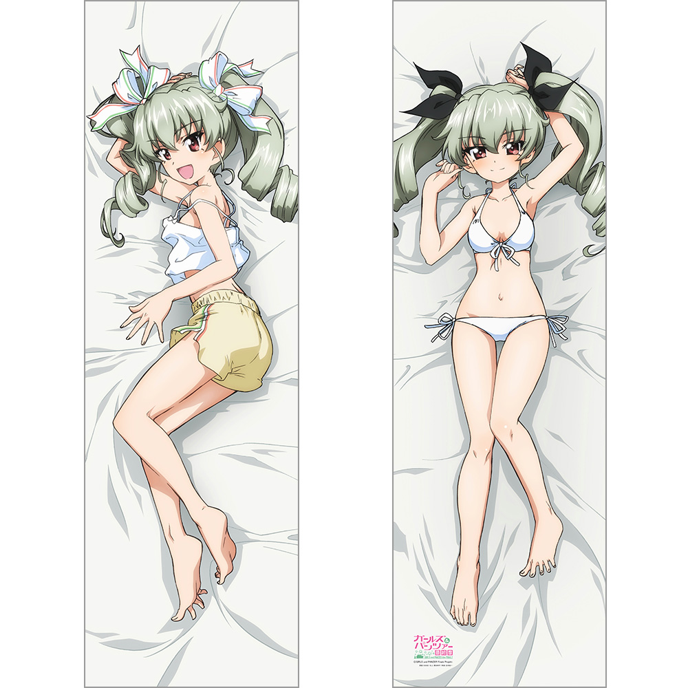 1girl :o anchovy_(girls_und_panzer) barefoot bikini blush breasts brown_eyes closed_mouth curvy dakimakura_(medium) drill_hair full_body girls_und_panzer green_hair hair_ribbon long_hair looking_at_viewer lowleg lowleg_bikini lying multiple_views navel no_bra official_art on_back on_side open_mouth ribbon shiny_skin short_hair simple_background solo source_request swimsuit thong thong_bikini twin_drills twintails very_long_hair watermark white_background white_bikini wide_hips