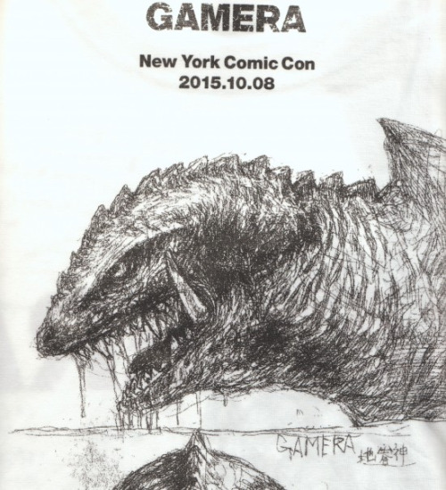 character_name concept_art english_text gamera gamera_(2015_short) gamera_(series) giant giant_monster japanese_text kadokawa kaiju marza_animation_planet monochrome monster no_humans official_art omnibus_japan open_mouth promotional_art sea_monster sharp_teeth sketch takahama_kan teeth tongue turtle tusks water