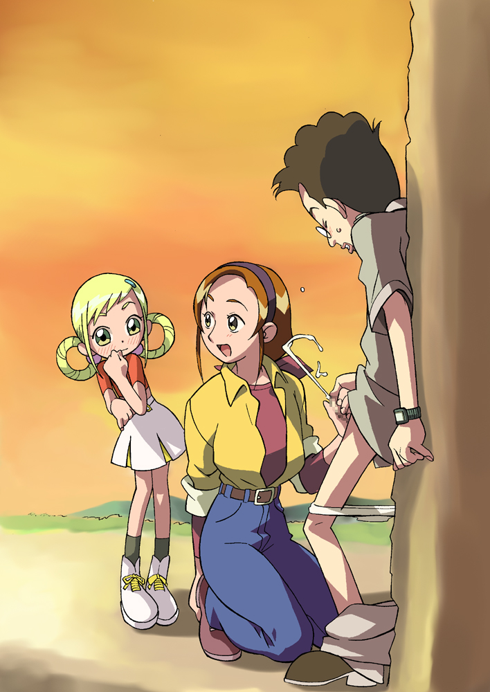 2girls asuka_momoko blonde_hair censored cirima multiple_girls ojamajo_doremi tagme