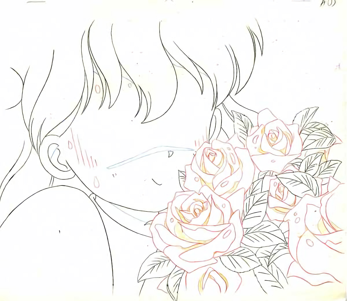 1990s_(style) akazukin_chacha celluloid flower marin_(marine-sky-earth) retro_artstyle rose sketch tagme