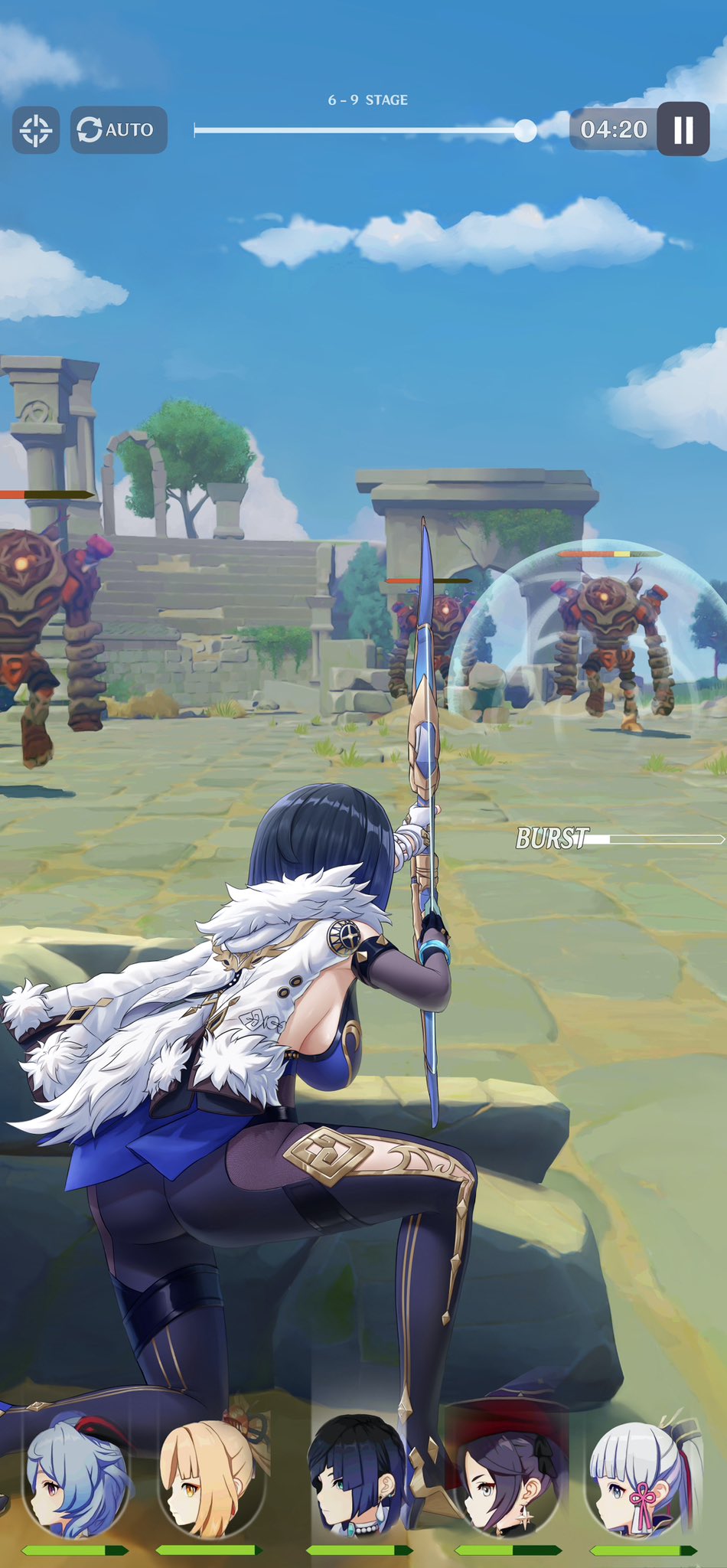 420 5girls 69_(meme) ass ass_focus ayaka_(genshin_impact) behind_cover black_hair blue_hair bow bow_(weapon) breasts coat drawing_bow earrings fake_phone_screenshot fake_screenshot ganyu_(genshin_impact) gauge genshin_impact goat_horns goddess_of_victory:_nikke hat health_bar highres hime_cut holding holding_bow_(weapon) holding_weapon horns jewelry large_breasts light_blue_hair luizhtx meme mona_(genshin_impact) multiple_girls open_clothes open_coat orange_hair pause_button profile_picture qilin_(mythology) robot ruin_guard_(genshin_impact) sagging_breasts squatting thighs user_interface weapon white_coat witch_hat yelan_(genshin_impact) yoimiya_(genshin_impact)
