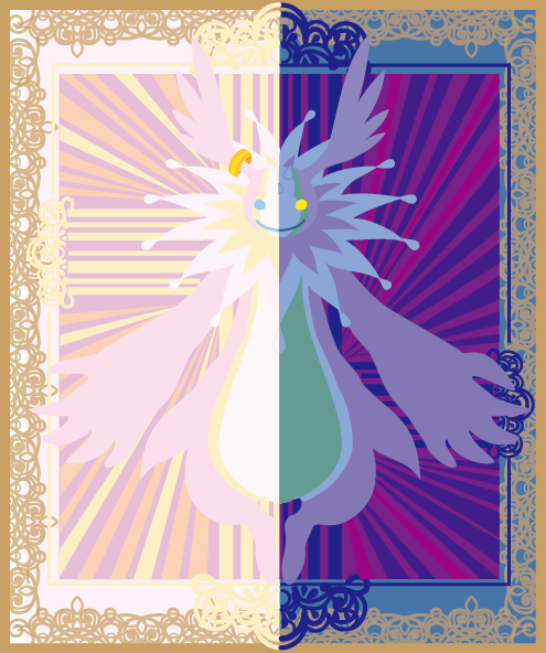 cherubimon cherubimon_(vice) cherubimon_(virtue) corruption digimon digimon_(creature) floating holy_ring smile solo yellow_eyes