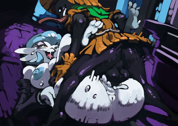 1boy 1girl alternate_color anus ass bed bed_sheet bittenhard black_eyes blue_hair clothed_sex crossover cum cum_in_pussy detached_sleeves ejaculation erection eye_contact feet from_behind gardevoir gen_3_pokemon hetero indoors interspecies jpeg_artifacts legs_up long_tongue looking_at_another looking_up lying monster monster_girl nintendo on_back one_eye_closed open_mouth orgasm penis pokemon pokemon_(creature) pokemon_rse pokephilia pussy saliva sex shiny_pokemon short_hair skull_kid smile standing teeth testicles the_legend_of_zelda the_legend_of_zelda:_majora&#039;s_mask tongue tongue_out uncensored vaginal yellow_eyes