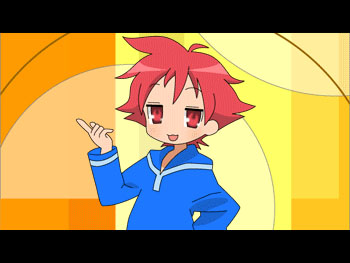 1girl artist_request hood hood_down hooded_dress hoodie kumatora looking_at_viewer lowres lucky_star mother_(series) mother_3 nintendo parody pink_eyebrows pink_eyes pink_hair sacha29 short_hair smile solo