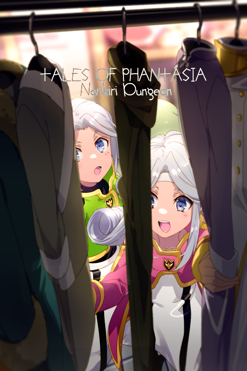 1boy 1girl blue_eyes brother_and_sister clothes dio_(tales) echo_(circa) headband long_hair mel_(tales) open_mouth short_hair siblings smile tales_of_(series) tales_of_phantasia tales_of_phantasia:_narikiri_dungeon tales_of_phantasia:_narikiri_dungeon_x white_hair