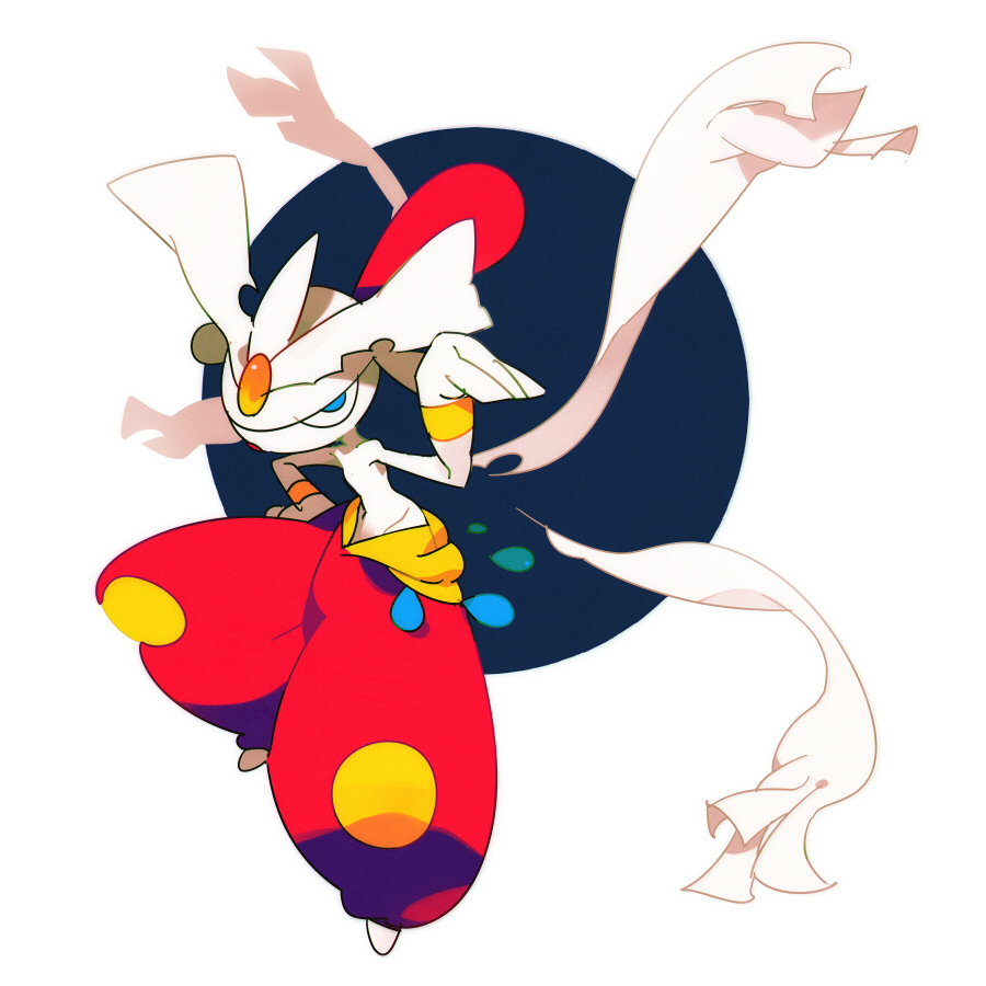 blue_eyes full_body gen_3_pokemon looking_at_viewer medicham mega_medicham mega_pokemon nintendo pokemon pokemon_(creature) solo suzuka_g white_background