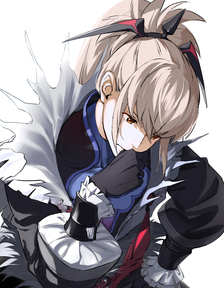 1boy black_gloves fire_emblem fire_emblem_fates fire_emblem_heroes gloves grey_hair hair_ornament high_ponytail long_hair male_focus nintendo official_alternate_costume orange_eyes ponytail solo takumi_(fire_emblem) takumi_(resplendent)_(fire_emblem) taromarun