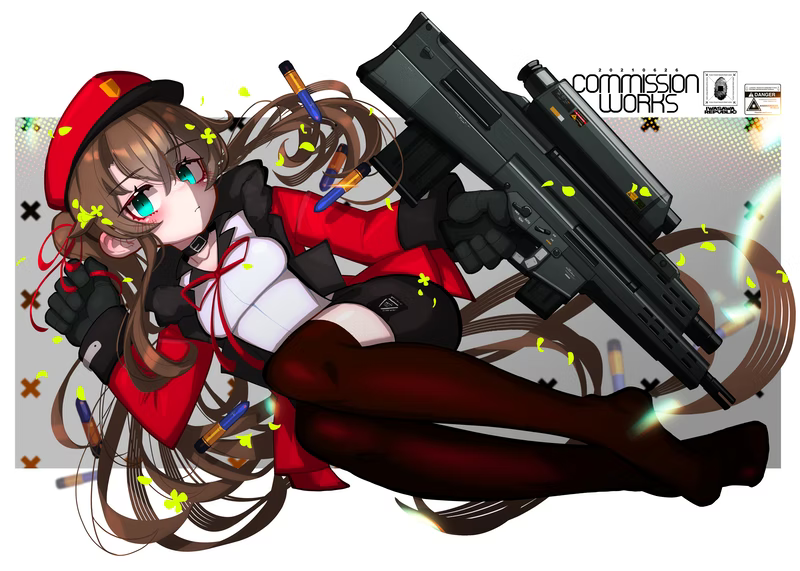1girl 20x28mm_lv 20x28mm_lv_xm1018_tp airburst_grenade_launcher alliant_techsystems ammunition anti-materiel_cartridge assault_rifle breasts brown_hair bullet bullpup cannon_cartridge carbine coat collar commission computerized_scope contraves_brashear_systems explosive female_focus gloves green_eyes grenade grenade_cartridge grenade_launcher gun hat hazard_symbol heckler_&amp;_koch holding holding_gun holding_weapon huge_weapon iwasawayuki l-3_communications_corporation l3_technologies long_gun military_cartridge military_program modular_weapon_system multi-weapon multiple-barrel_gun night-vision_device objective_individual_combat_weapon_(military_program) objective_infantry_combat_weapon_(military_program) open_clothes open_coat original pantyhose practice_round precision-guided_firearm prototype_design ribbon rifle scope selectable_assault_battle_rifle_(military_program) semi-automatic_grenade_launcher short-barreled_rifle sight_(weapon) signature skeb_commission skeb_sample smart_scope solo subsonic_ammunition telescopic_sight thermal_weapon_sight transforming_weapon under-barrel_configuration underbarrel_assault_rifle underbarrel_rifle weapon xm104_(smart_scope) xm29_oicw
