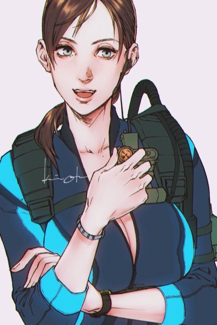 bodysuit breasts bullblink cleavage jill_valentine ponytail resident_evil resident_evil:_revelations tagme