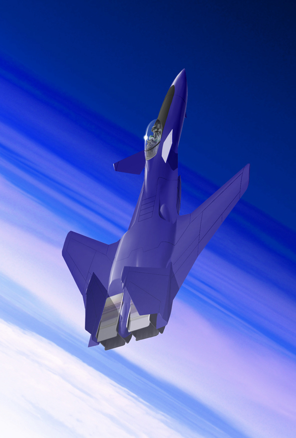 aircraft airplane bad_id bad_pixiv_id canards canopy cloud cobra_maneuver cockpit data_east flying jet kuhga kuhga_gaiden no_humans pilot realistic science_fiction vehicle_focus xfv-03_seylen yao_chiyo