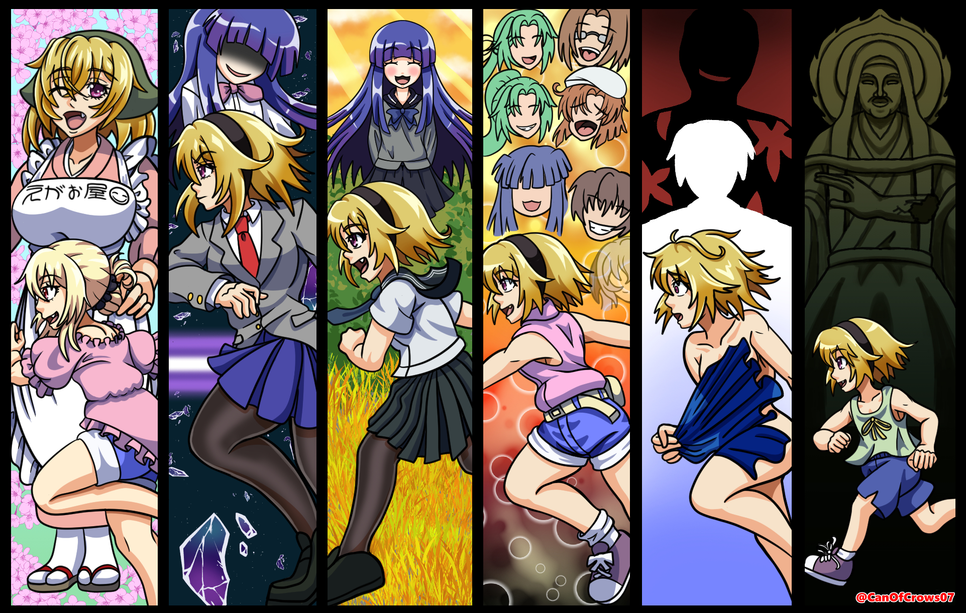 age_progression aged_up canofcrows07 furude_rika hanyuu highres higurashi_no_naku_koro_ni higurashi_no_naku_koro_ni_gou higurashi_no_naku_koro_ni_rei houjou_satoko houjou_satoshi houjou_teppei irie_kyousuke kimiyoshi_sakiko maebara_keiichi naked_towel oyashiro-sama sonozaki_mion sonozaki_shion towel
