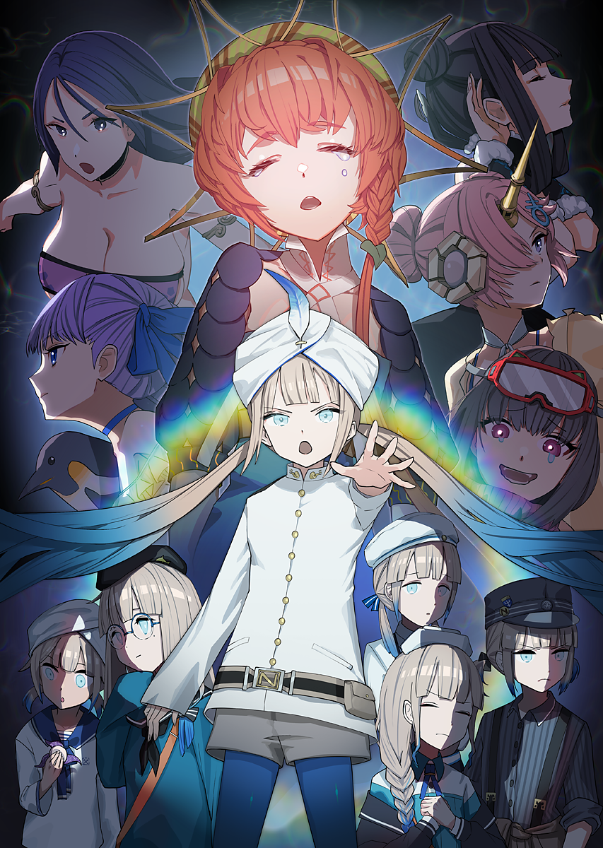 5others armlet armor baker_nemo_(fate) bare_shoulders beret bikini black_dress black_sleeves blue_bikini blue_choker blue_eyes blue_hair blue_leggings blue_overalls blue_pantyhose blue_ribbon blunt_bangs bra braid breasts brown_hair brown_jumpsuit captain_nemo_(fate) captain_nemo_(first_ascension)_(fate) china_dress chinese_clothes choker cleavage closed_eyes collarbone crop_top crop_top_overhang crown_braid detached_sleeves double_bun dress engineer_nemo_(fate) fate/grand_order fate_(series) frankenstein&#039;s_monster_(fate) frankenstein&#039;s_monster_(swimsuit_saber)_(fate) frilled_one-piece_swimsuit frills fur_hat glasses gloves goggles goggles_on_head gradient_hair greaves green_eyes hair_bun hair_ornament hair_over_one_eye hair_ribbon hat hat_feather highres holding horns jacket jewelry jumpsuit jumpsuit_around_waist large_breasts leggings light_brown_hair long_hair long_sleeves looking_at_viewer low-tied_long_hair low-tied_sidelocks low_twintails marine_nemo_(fate) mechanical_horns meltryllis meltryllis_(fate) meltryllis_(swimsuit_lancer)_(fate) meltryllis_(swimsuit_lancer)_(second_ascension)_(fate) military_uniform minamoto_no_raikou_(fate) minamoto_no_raikou_(fate/grand_order) minamoto_no_raikou_(swimsuit_lancer)_(fate) minamoto_no_raikou_(swimsuit_lancer)_(third_ascension)_(fate) multicolored_hair multiple_boys multiple_girls multiple_others naval_uniform nemo_(fate) nurse_cap nurse_nemo_(fate) off-shoulder_one-piece_swimsuit off_shoulder one-piece_swimsuit open_mouth orange_hair osakabehime_(fate) osakabehime_(swimsuit_archer)_(fate) osakabehime_(swimsuit_archer)_(second_ascension)_(fate) overalls pants pantyhose parted_bangs pink_hair pink_scarf professor_nemo_(fate) puffy_sleeves purple_bikini purple_eyes purple_hair ribbon round_eyewear sailor_collar scarf shirt short_hair shorts side_braid sidelocks single_detached_sleeve single_glove single_greave single_horn ski_goggles strapless strapless_bikini striped_clothes striped_headwear swimsuit tight_clothes tight_pants turban twintails underwear ushanka van_gogh_(fate) van_gogh_(first_ascension)_(fate) very_long_hair waterstaring yang_guifei_(fate) yang_guifei_(first_ascension)_(fate) yellow_hat