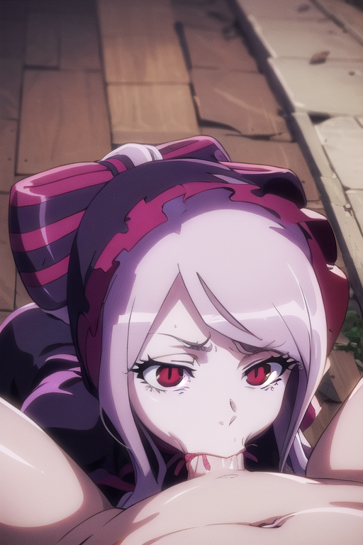 ai-generated deepthroat fellatio oral overlord_(maruyama) shalltear_bloodfallen tagme