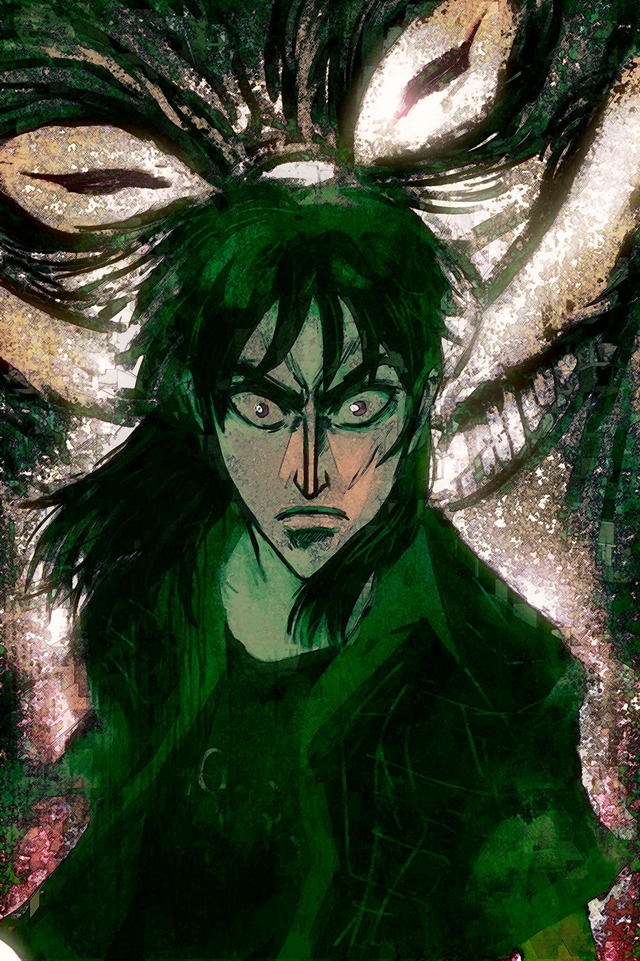 2boys bad_id bad_pixiv_id cong1991 highres hyoudou_kazutaka itou_kaiji kaiji male_focus multiple_boys solo_focus staring