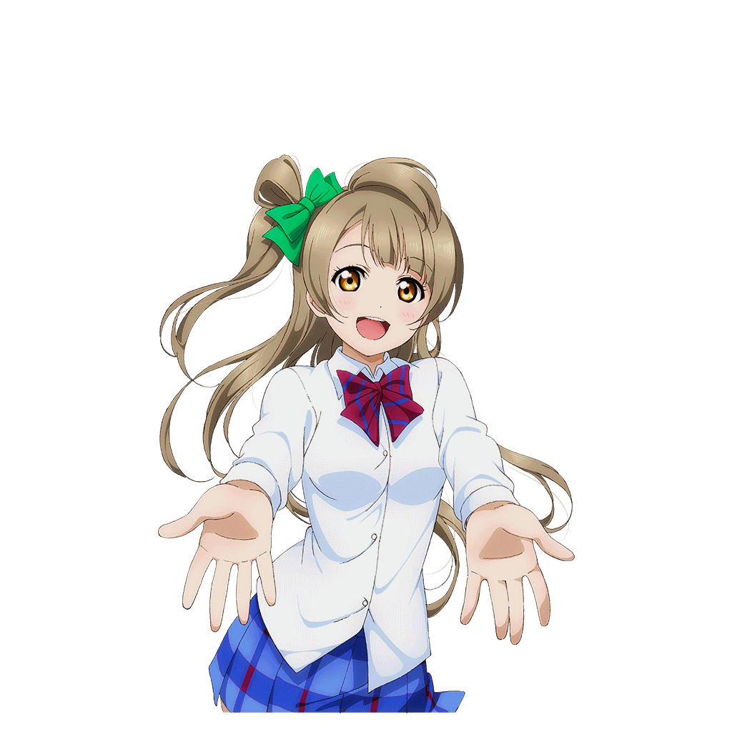 1girl blue_skirt blush bow bowtie breasts brown_hair cowboy_shot diagonal-striped_bow diagonal-striped_bowtie diagonal-striped_clothes dress_shirt green_bow hair_bow long_hair long_sleeves looking_at_viewer love_live! love_live!_school_idol_festival love_live!_school_idol_project medium_breasts minami_kotori murota_yuuhei official_art one_side_up open_hands open_mouth otonokizaka_school_uniform outstretched_arm outstretched_arms palms plaid_clothes plaid_skirt pleated_skirt reaching reaching_towards_viewer red_bow red_bowtie school_uniform shirt skirt smile solo spread_fingers striped_clothes teeth transparent_background upper_teeth_only white_shirt yellow_eyes