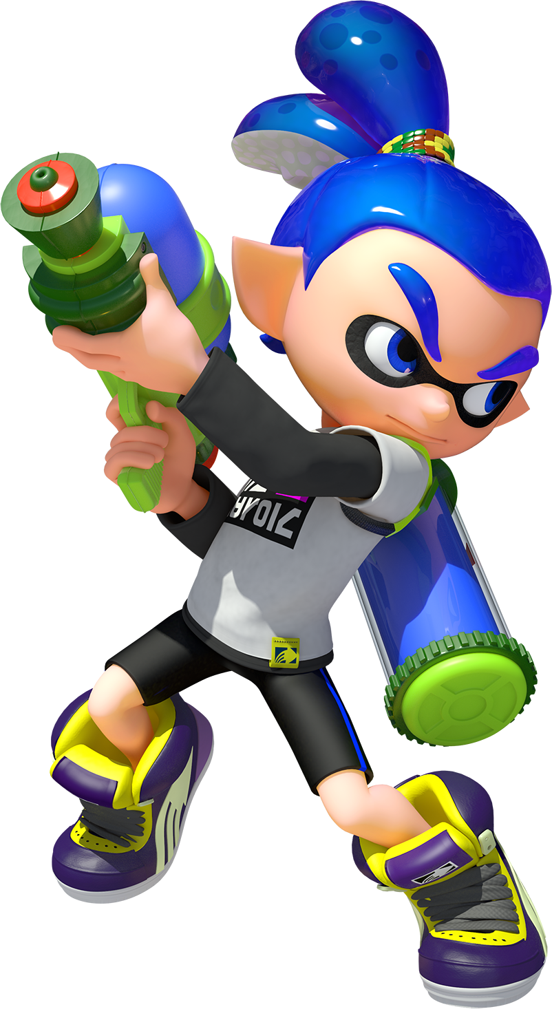 1boy 3d bike_shorts black_undershirt blue_eyes blue_hair closed_mouth dynamic_pose eye_mask full_body gradient_hair highres holding holding_weapon ink_tank_(splatoon) inkling inkling_boy inkling_player_character john_(splatoon) long_sleeves multicolored_hair nintendo official_art purple_shoes shirt shoelaces shoes short_sleeves sneakers solo splatoon_(series) splatoon_1 splattershot_(splatoon) spotted_hair suction_cups t-shirt tentacle_hair thick_eyebrows transparent_background two-tone_hair v-shaped_eyebrows weapon white_shirt