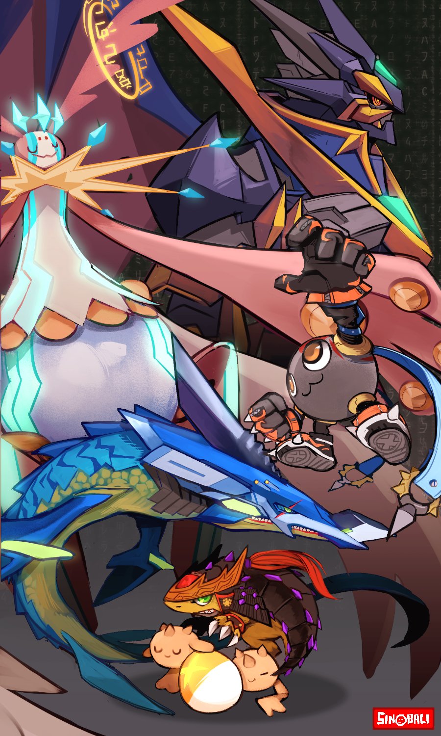 angel blade cherubimon cherubimon_(virtue) cherubimon_(virtue)_x-antibody chocomon cocomon digimoji digimon digitama dragon egg evolution evolutionary_line green_eyes highres horn knight mamemon mamemon_x-antibody ryudamon spikes tylomon tylomon_x-antibody ulforcev-dramon ulforcev-dramon_x-antibody