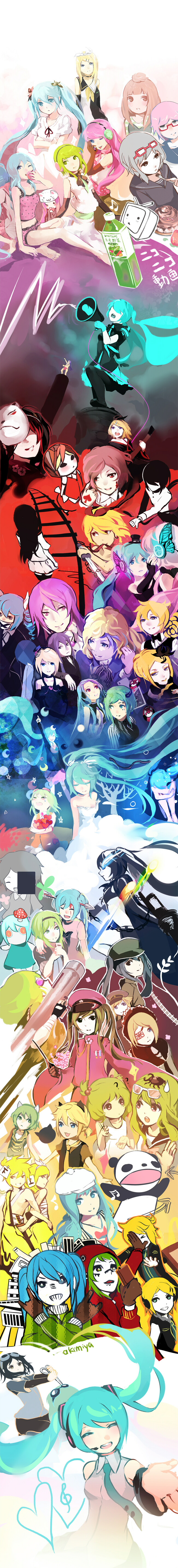 10s 1925_(vocaloid) 3boys 5girls aa_subarashiki_nyan-sei_(vocalod) aa_subarashiki_nyansei_(vocaloid) absurdres aitai_(vocaloid) aku_no_musume_(vocaloid) aqua_eyes aqua_hair bad_id bad_pixiv_id badbye_(vocaloid) black_rock_shooter blonde_hair blue_eyes blue_hair boku_wo_sonna_me_de_minai_de_(vocaloid) bokura_no_16bit_warz_(vocaloid) brown_hair campanella_(vocaloid) dancing_samurai_(vocaloid) detached_sleeves evillious_nendaiki gekokujou_(vocaloid) gumi hair_ornament hair_ribbon hairband hairclip happy_synthesizer_(vocaloid) hatsune_miku hatsune_miku_(lollipop) hello/how_are_you_(vocaloid) highres himitsu_keisatsu_(vocaloid) hitobashira_alice_(vocaloid) ie_ni_kaeru_to_tsuma_ga_kanarazu_shinda_furi_wo_shite_imasu._(vocaloid) ie_ni_kaeru_to_tsuma_ga_kanarazu_shinda_furi_wo_shite_imasu_(vocaloid) imitation_black_(vocaloid) iroha_uta_(vocaloid) juu_mensou_(vocaloid) kagamine_len kagamine_len_(ni_no_sakura_senbu) kagamine_rin kagamine_rin_(ni_no_sakura_kouchou) kaito_(vocaloid) kamui_gakupo koi_wa_sensou_(vocaloid) kurai_mori_no_circus_(vocaloid) last_night_good_night_(vocaloid) lol_-lots_of_laugh-_(vocaloid) long_hair long_image magnet_(vocaloid) matryoshka_(vocaloid) megurine_luka meiko_(vocaloid) mozaik_role_(vocaloid) mr._music_(vocaloid) multiple_boys multiple_girls mushroom_mother_(vocaloid) musunde_hiraite_rasetsu_to_mukuro_(vocaloid) necktie niconico no_logic_(vocaloid) open_mouth piano_(agneschen) poker_face_(vocaloid) poppippoo_(vocaloid) remote_control_(vocaloid) ribbon rinne_(vocaloid) rolling_girl_(vocaloid) romeo_to_cinderella_(vocaloid) roshin_yuukai roshin_yuukai_(vocaloid) senbon-zakura_(vocaloid) shinkai_shoujo_(vocaloid) short_hair smile song_request songover sweet_devil_(vocaloid) tall_image tengaku_(vocaloid) toeto_(vocaloid) twintails venomania_no_ouyake_no_kyouki_(vocaloid) very_long_hair vocaloid world_is_mine_(vocaloid) yowamushi_mont-blanc_(vocaloid)