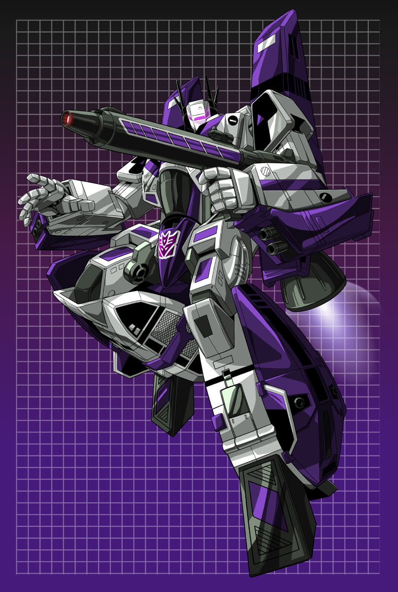 bad_id bad_twitter_id choujikuu_yousai_macross commentary commission dark_persona decepticon english_commentary gun gunpod head_tilt highres holding holding_gun holding_weapon insignia jetfire looking_at_viewer macross makoto_ono mecha no_humans open_hand robot science_fiction solo thrusters transformers variable_fighter vf-1 vf-1_super vf-1s visor weapon